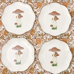 Mrs. Alice Scalloped Mushroom Dinner Plate (Set Of 4)