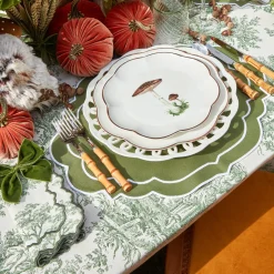 Clearance Mrs. Alice Scalloped Mushroom Starter Plates (Set Of 4)