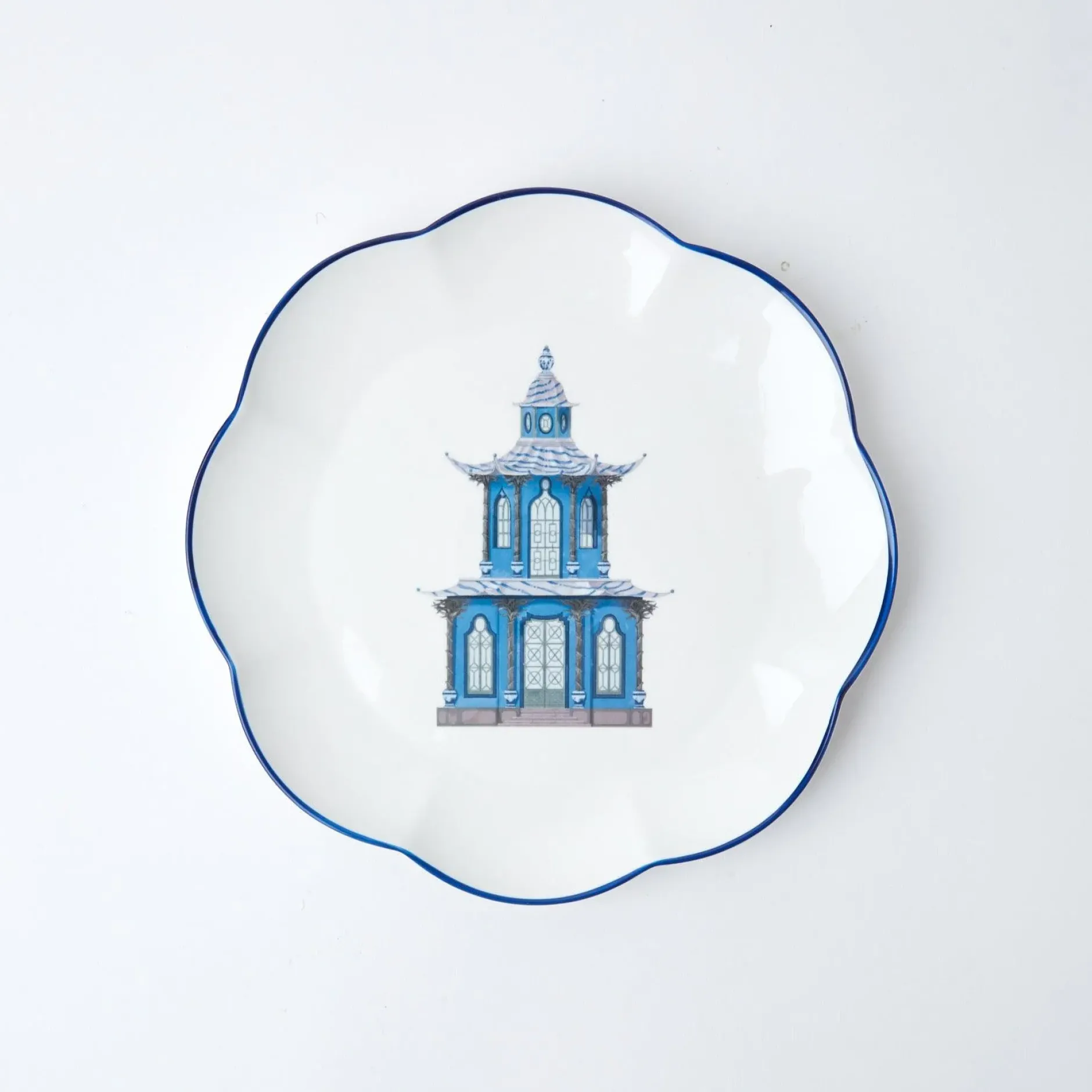 New Mrs. Alice Scalloped Pagoda Dinner Plate (Set Of 4)