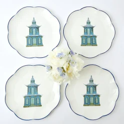 Sale Mrs. Alice Scalloped Pagoda Dinner Plate (Set Of 4)
