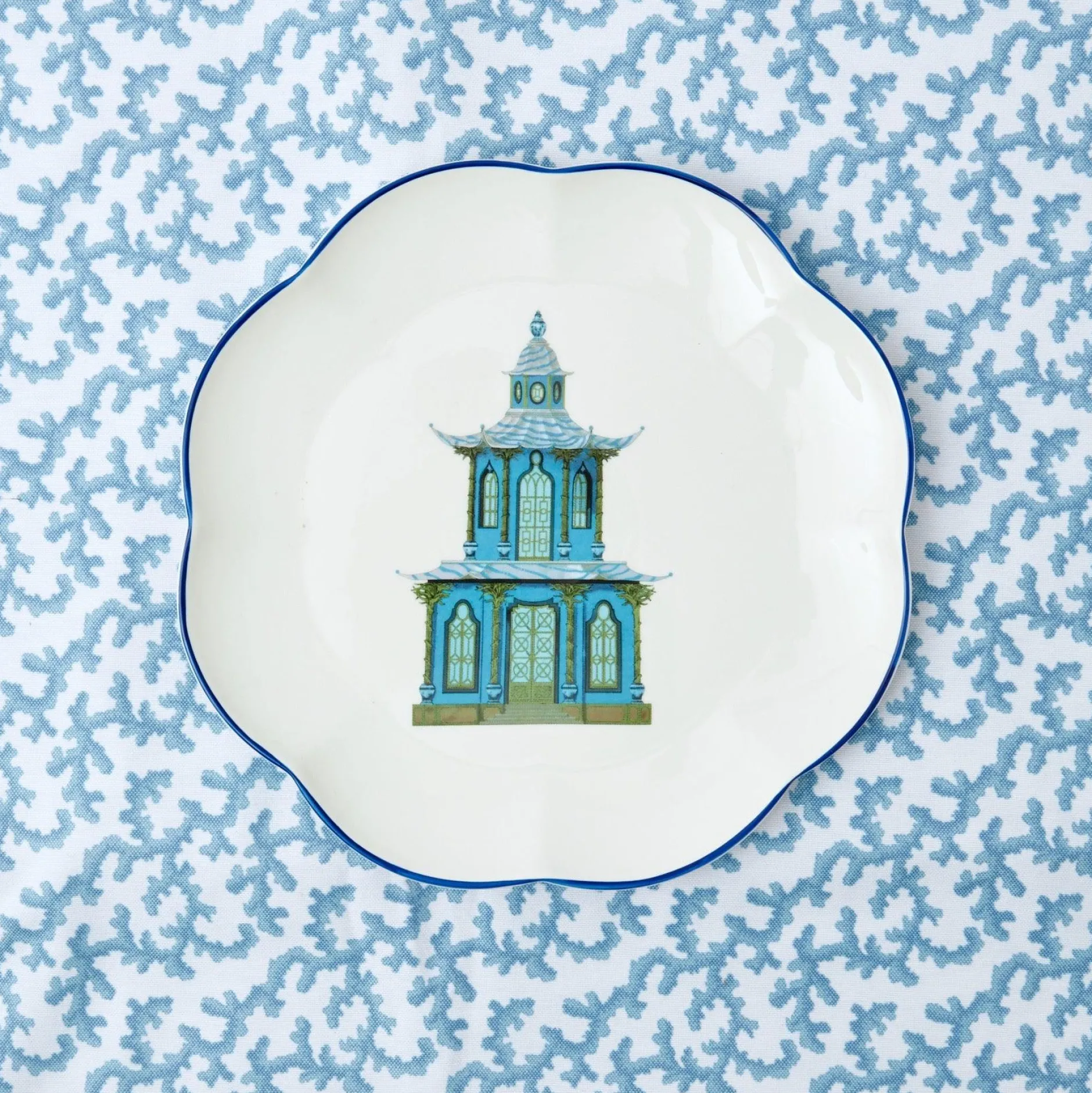 Sale Mrs. Alice Scalloped Pagoda Dinner Plate (Set Of 4)