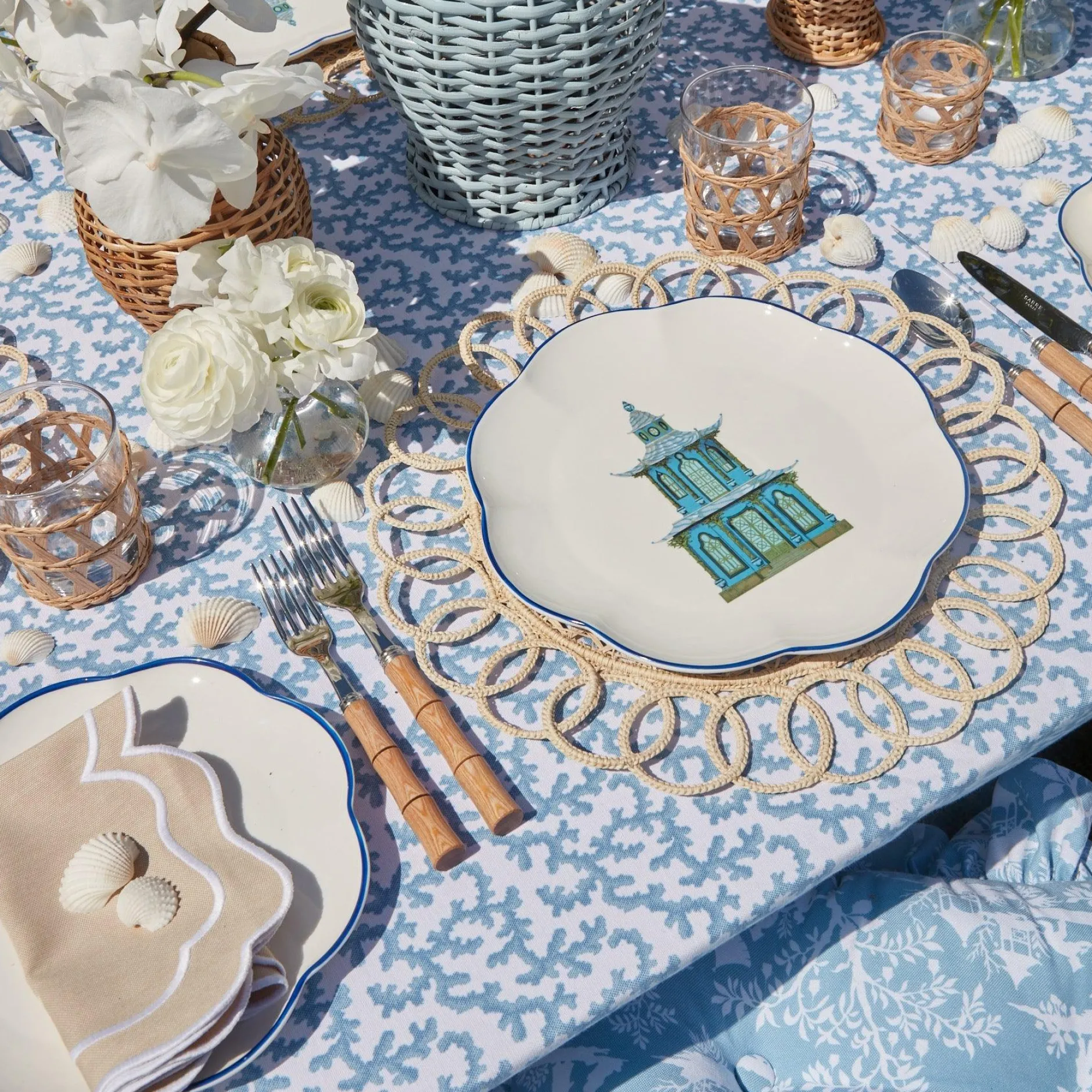 Sale Mrs. Alice Scalloped Pagoda Dinner Plate (Set Of 4)