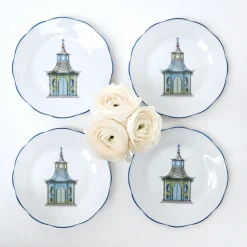 Hot Mrs. Alice Scalloped Pagoda Starter Plate (Set Of 4)