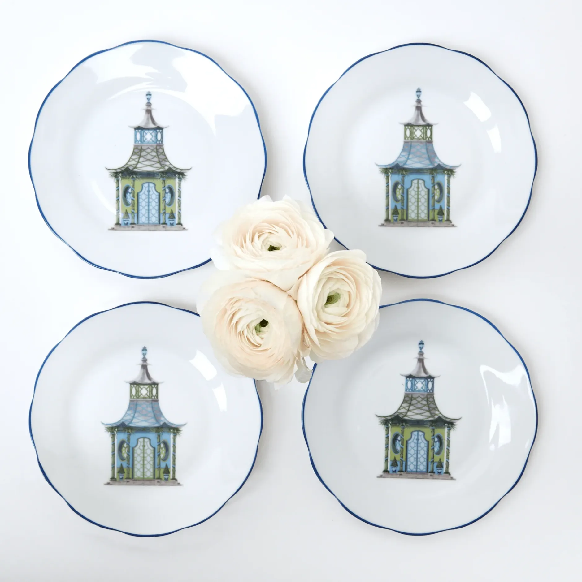 Discount Mrs. Alice Scalloped Pagoda Starter Plate (Set Of 4)