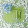 Discount Mrs. Alice Serena Apple Green With Blue Placemats (Set Of 4)