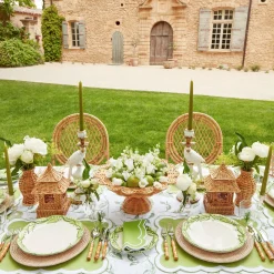 New Mrs. Alice Serena Applique Green Placemats & Napkins (Set Of 4)