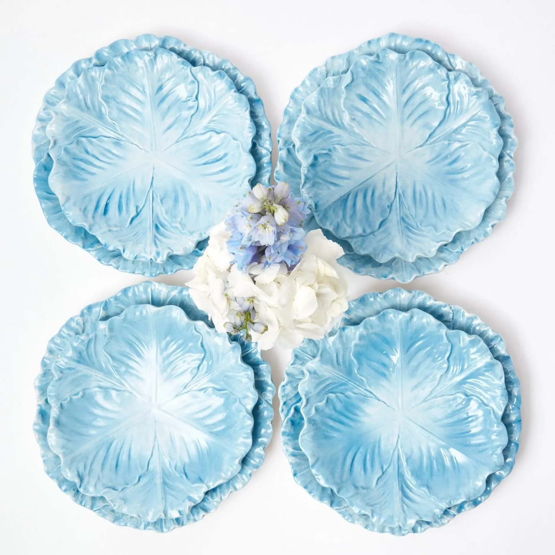 Hot Mrs. Alice Serena Cabbage Dinner & Starter Plates (Set Of 8)