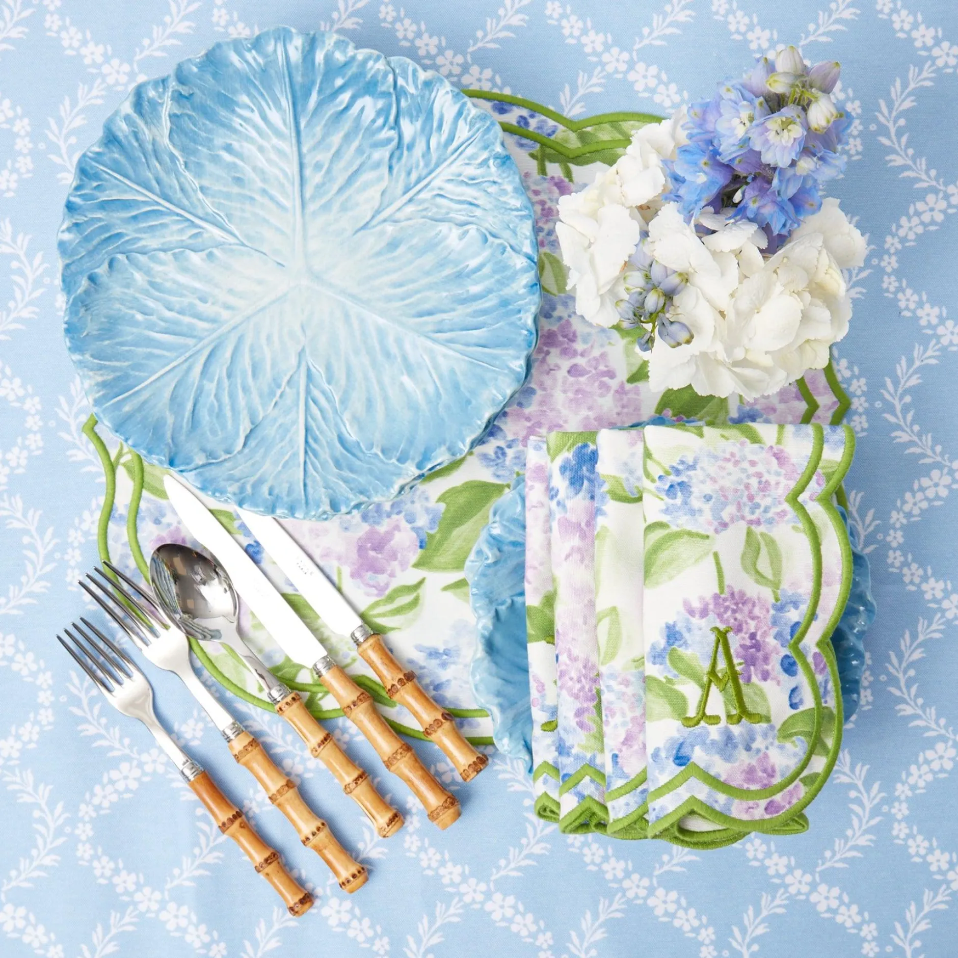New Mrs. Alice Serena Cabbage Dinner & Starter Plates (Set Of 8)