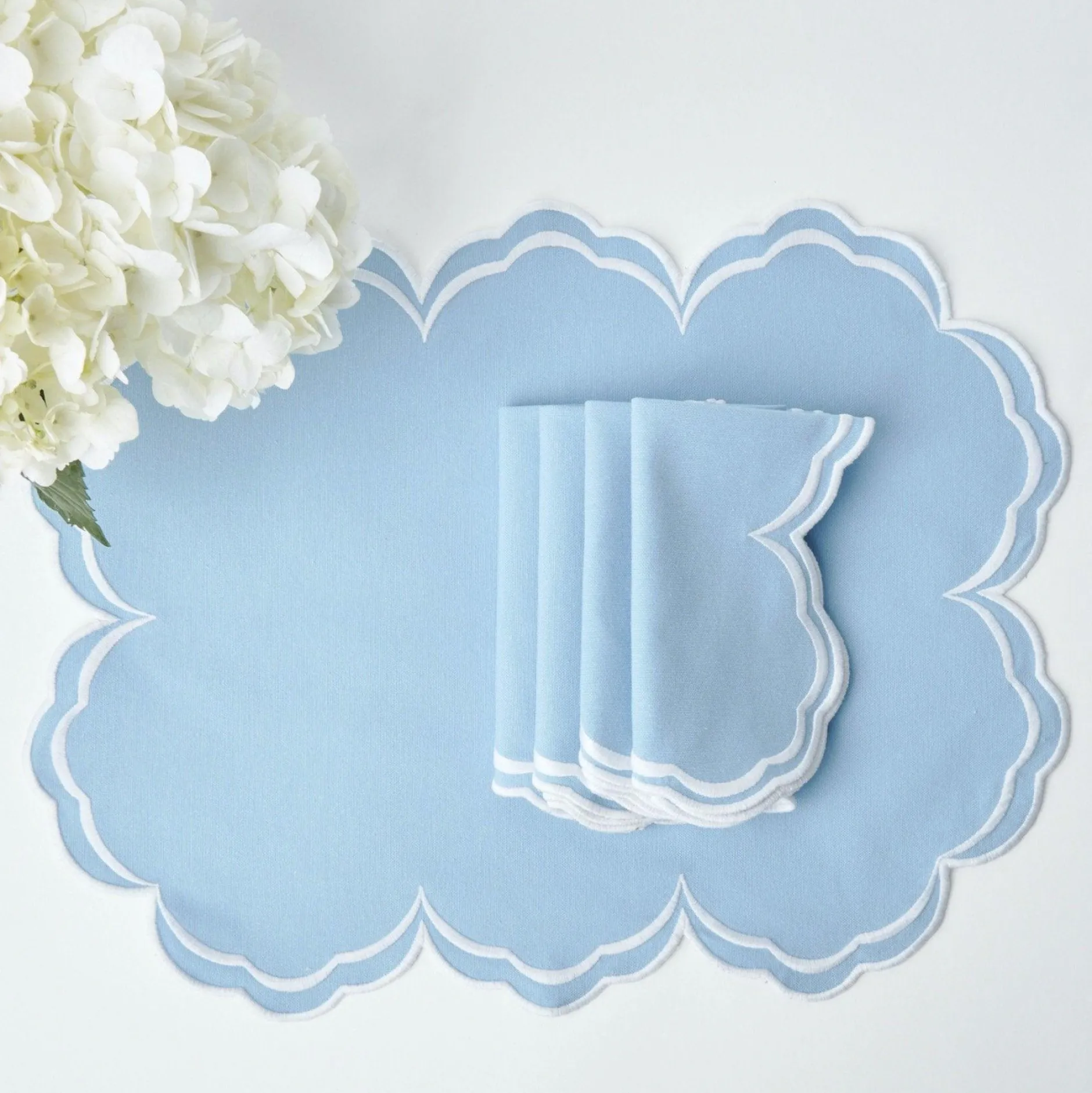 New Mrs. Alice Serena Cornflower Blue Napkins (Set Of 4)