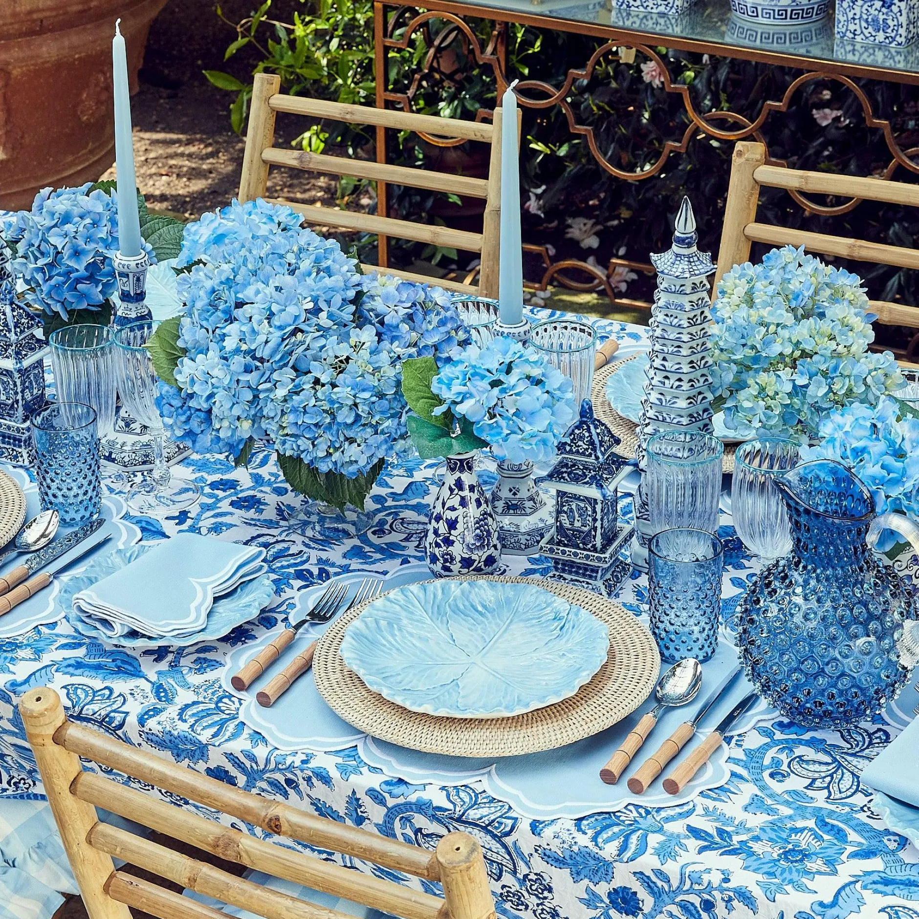 New Mrs. Alice Serena Cornflower Blue Napkins (Set Of 4)