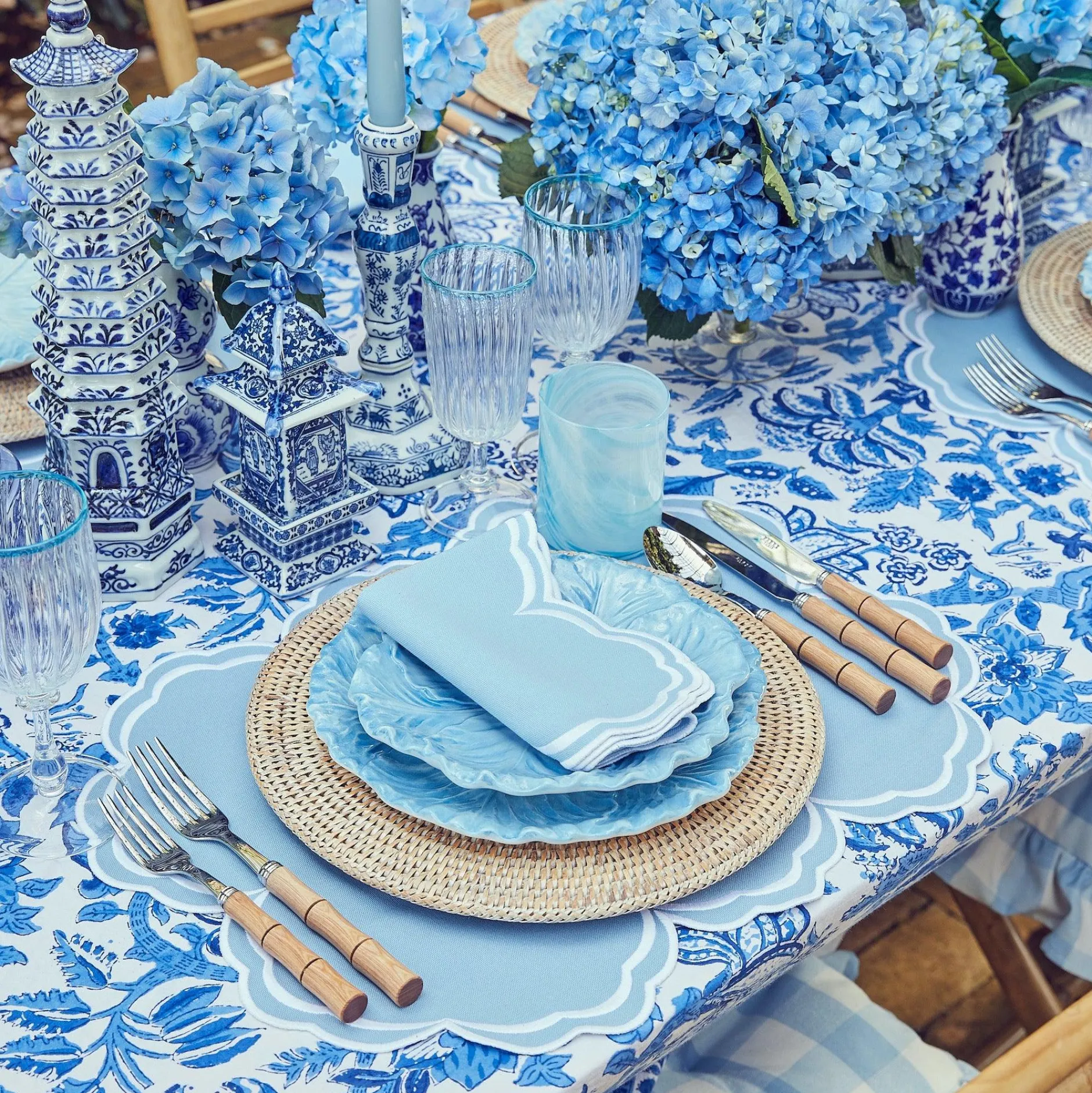 Sale Mrs. Alice Serena Cornflower Blue Placemats (Set Of 4)