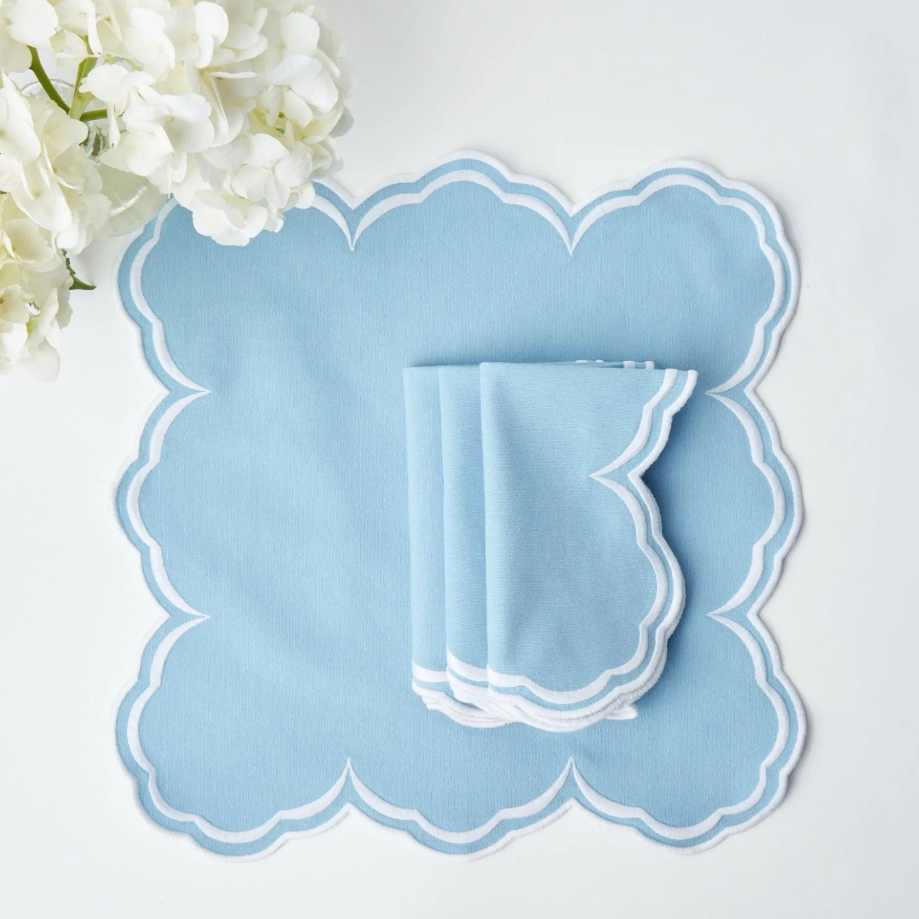 Sale Mrs. Alice Serena Cornflower Blue Placemats (Set Of 4)