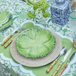 Mrs. Alice Serena Green Cabbage Dinner Plate (Set Of 4)