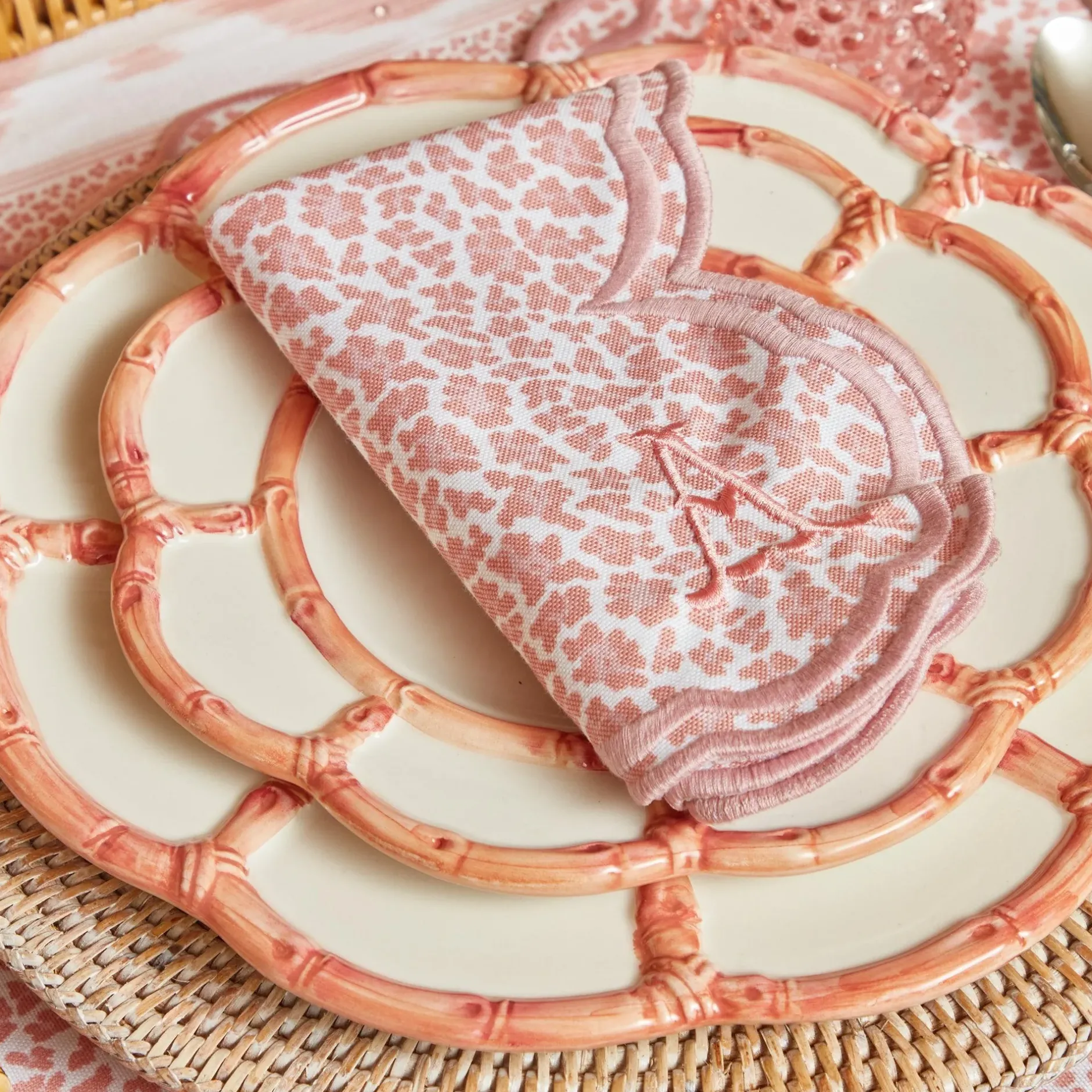Sale Mrs. Alice Serena Pink Leopard Napkins (Set Of 4)