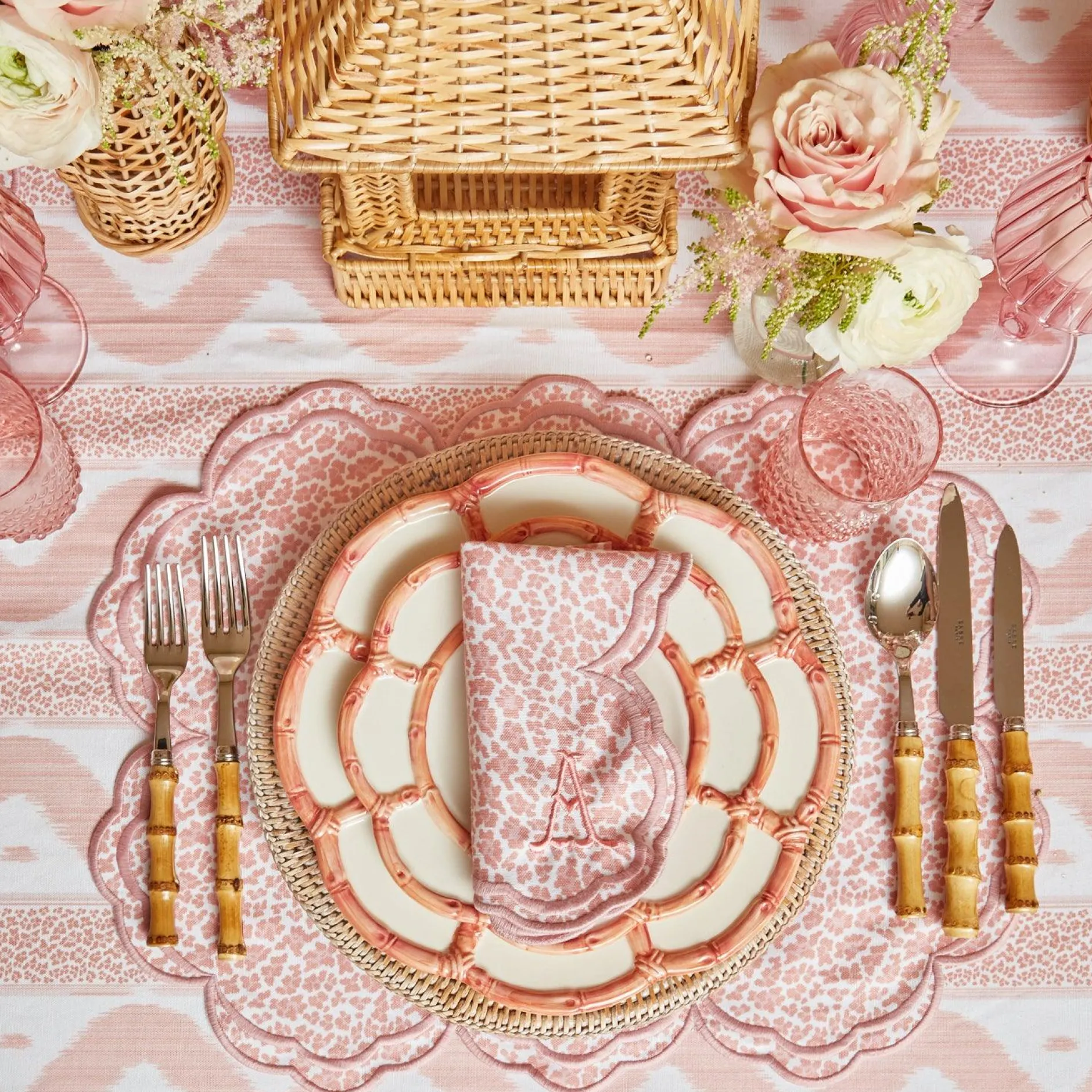Sale Mrs. Alice Serena Pink Leopard Napkins (Set Of 4)