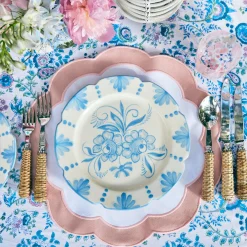 New Mrs. Alice Seville Blue Gardenia Dinner Plate (Set Of 4)