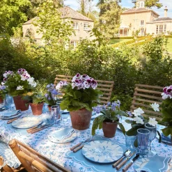 New Mrs. Alice Seville Blue Gardenia Dinner Plate (Set Of 4)