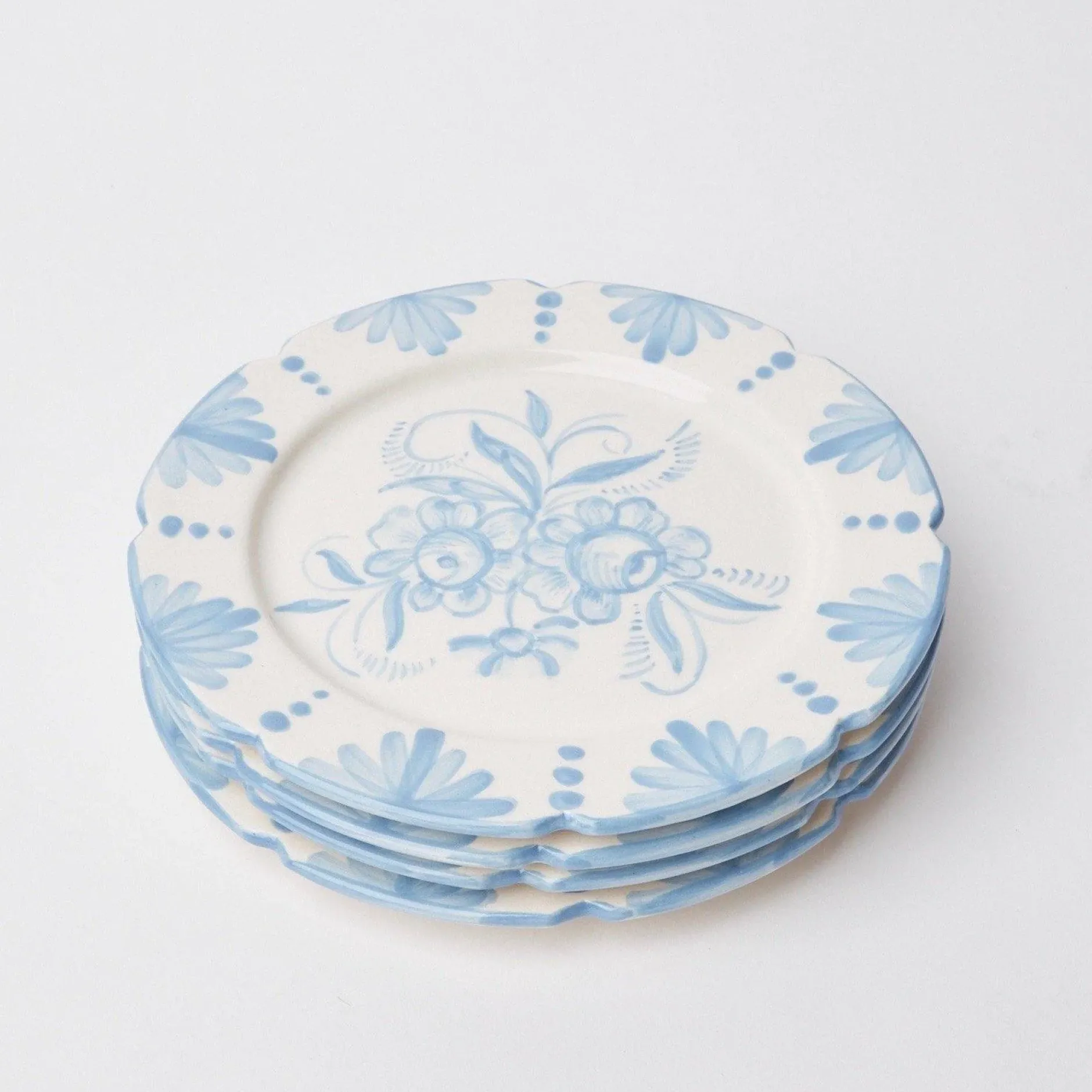 New Mrs. Alice Seville Blue Gardenia Dinner Plate (Set Of 4)