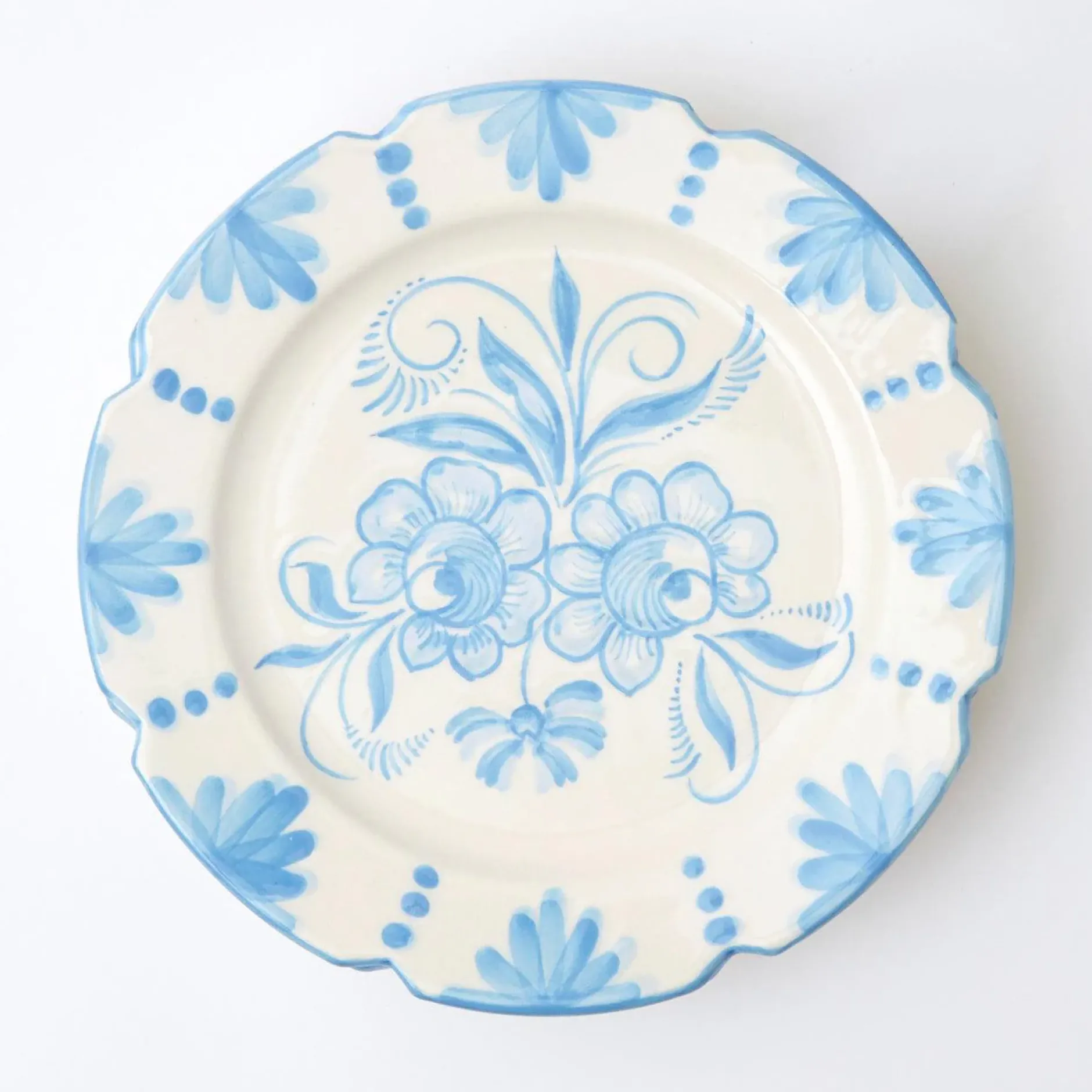 New Mrs. Alice Seville Blue Gardenia Dinner Plate