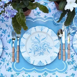 Mrs. Alice Seville Blue Gardenia Dinner Plate (Set Of 4)