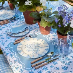 Online Mrs. Alice Seville Blue Gardenia Dinner Plate (Set Of 4)