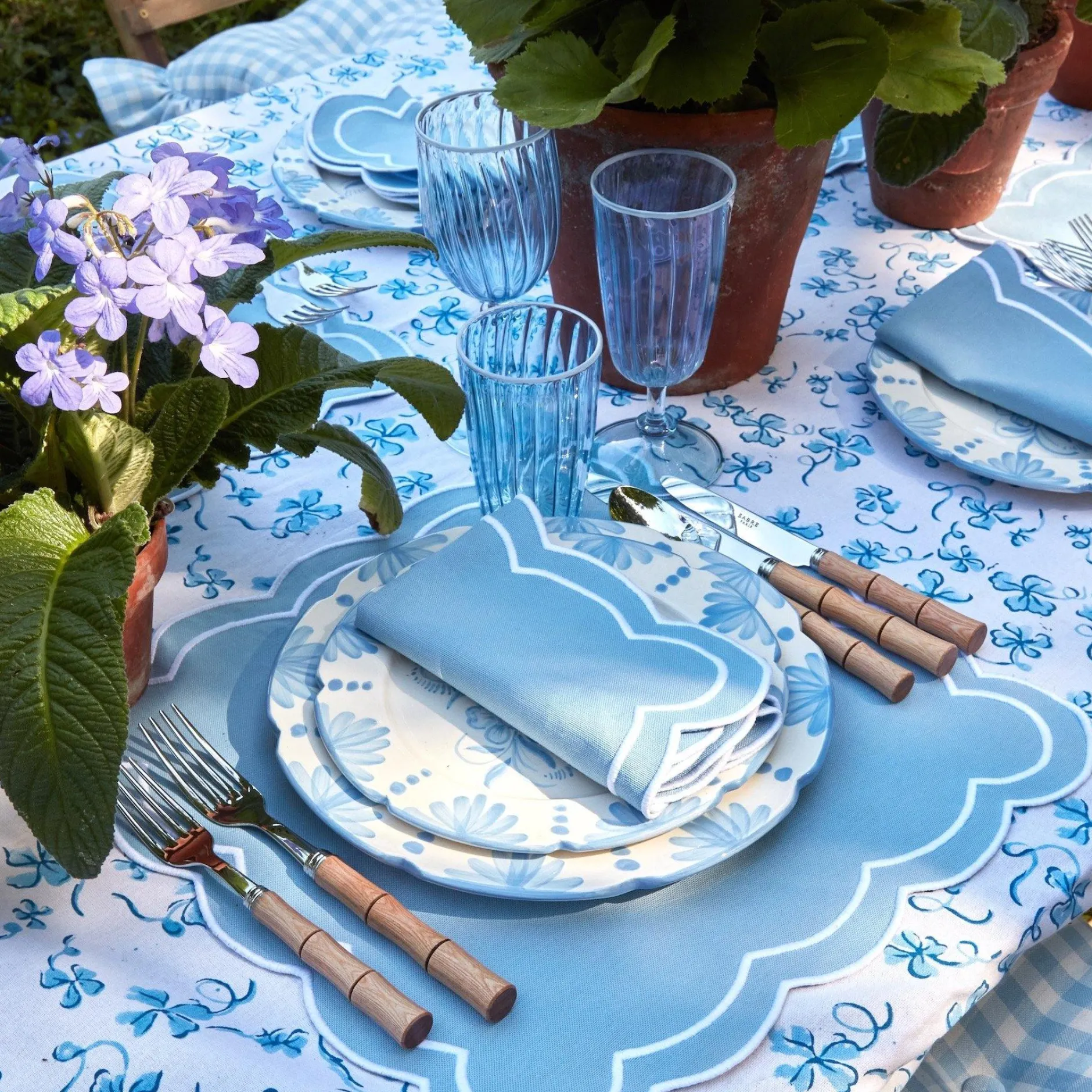 Online Mrs. Alice Seville Blue Gardenia Starter Plate (Set Of 4)