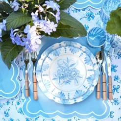New Mrs. Alice Seville Blue Gardenia Starter Plate (Set Of 4)