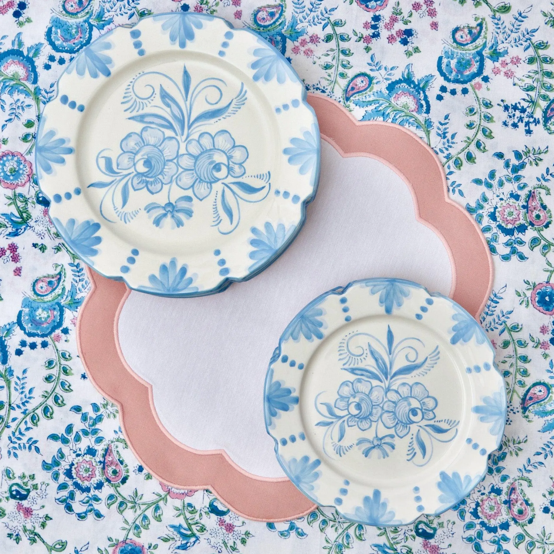 Best Mrs. Alice Seville Blue Gardenia Starter Plate (Set Of 4)