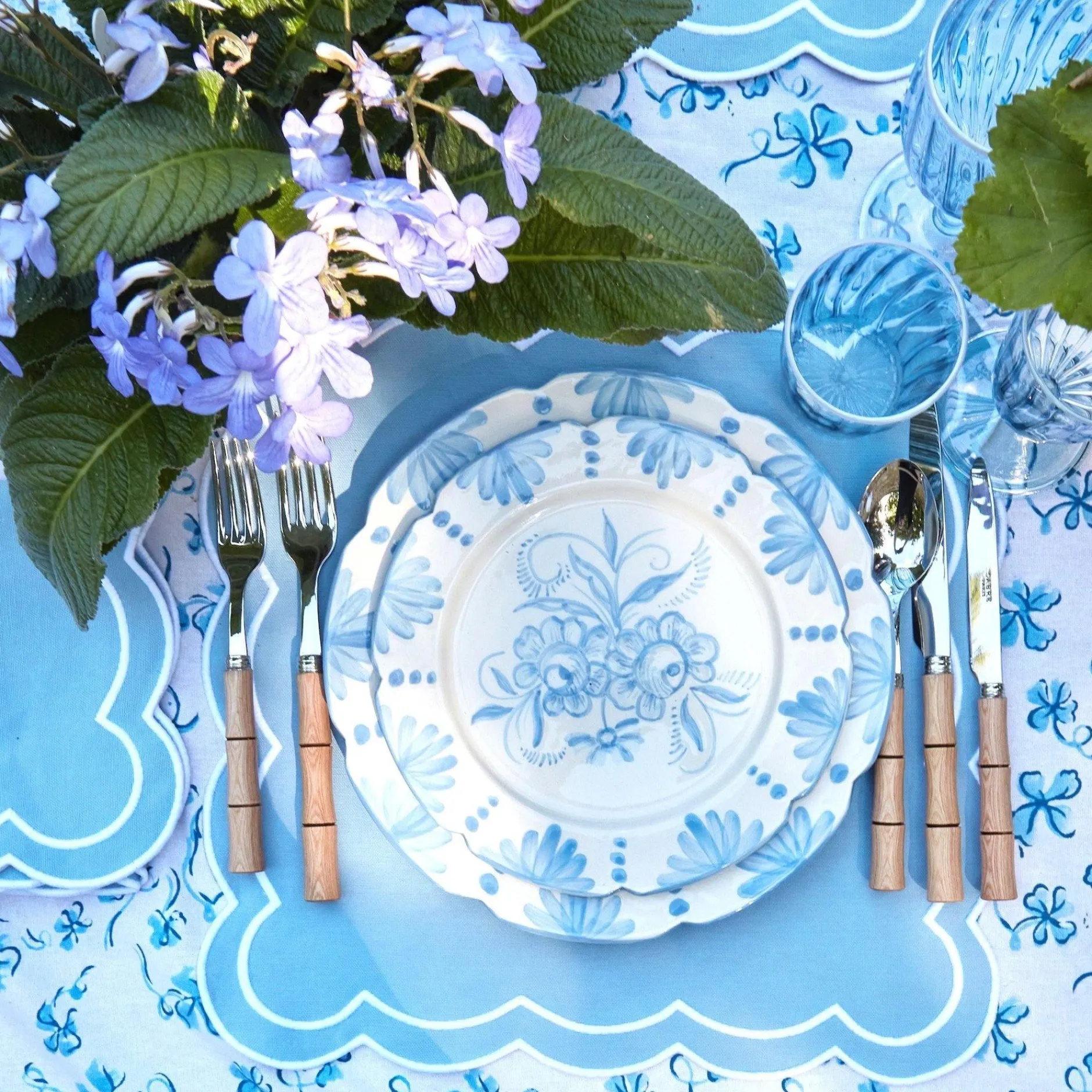 Best Mrs. Alice Seville Blue Gardenia Starter Plate (Set Of 4)