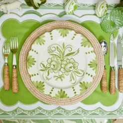 Discount Mrs. Alice Seville Green Gardenia Dinner Plates (Set Of 4)
