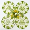 New Mrs. Alice Seville Green Gardenia Dinner & Starter Plates (Set Of 8)