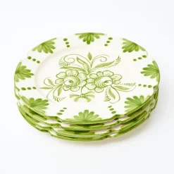 Sale Mrs. Alice Seville Green Gardenia Dinner Plates (Set Of 4)