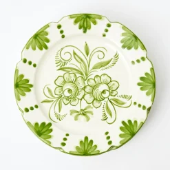 Outlet Mrs. Alice Seville Green Gardenia Dinner Plate