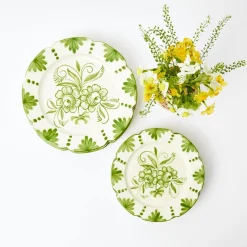 Discount Mrs. Alice Seville Green Gardenia Starter Plates (Set Of 4)