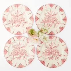 Clearance Mrs. Alice Seville Pink Gardenia Dinner Plate (Set Of 4)