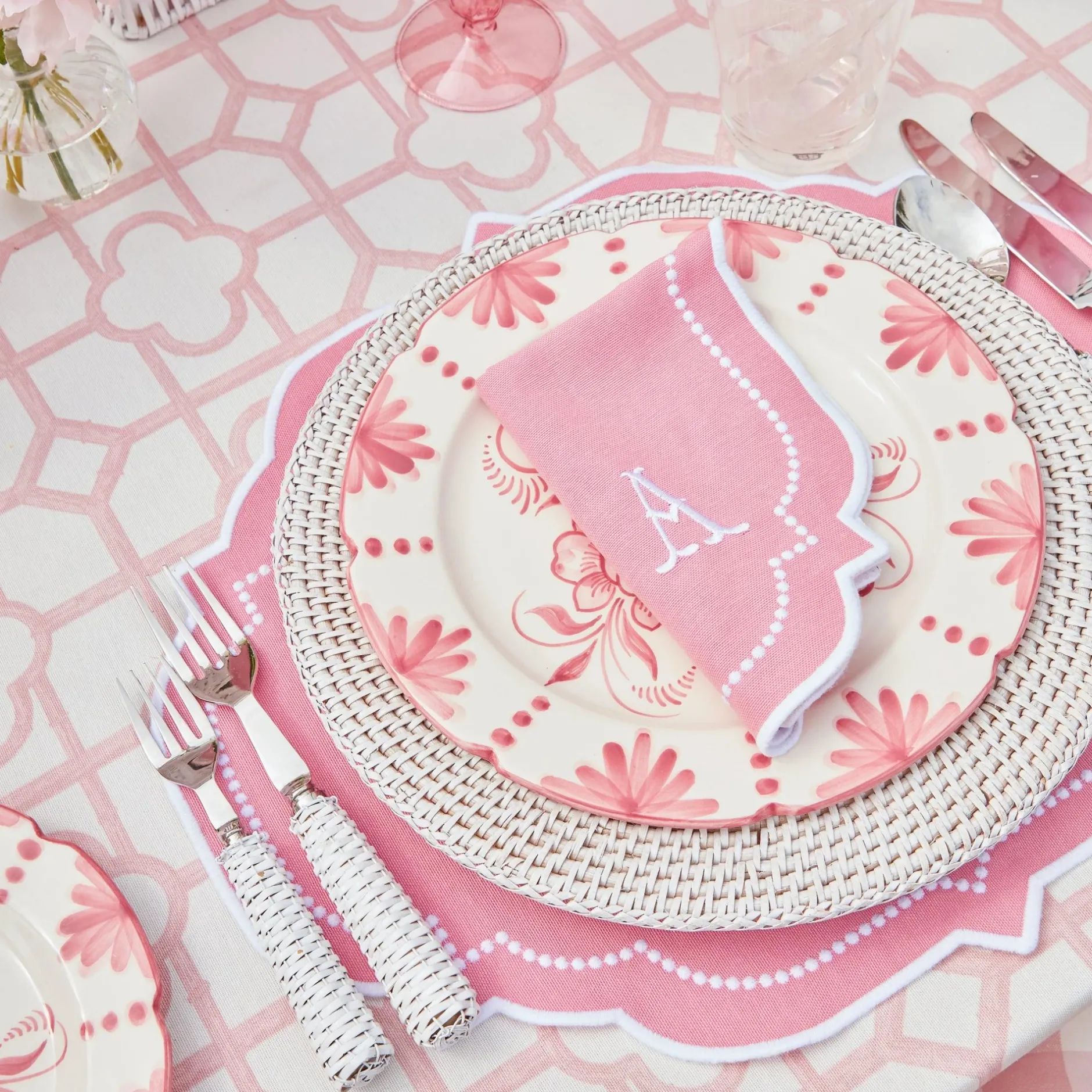 Sale Mrs. Alice Seville Pink Gardenia Dinner Plate (Set Of 4)