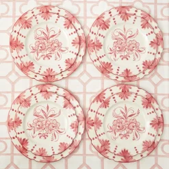 Outlet Mrs. Alice Seville Pink Gardenia Dinner & Starter Plates (Set Of 8)