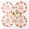 Hot Mrs. Alice Seville Pink Gardenia Dinner & Starter Plates (Set Of 8)