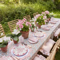 New Mrs. Alice Seville Pink Gardenia Starter Plate (Set Of 4)