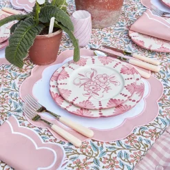 New Mrs. Alice Seville Pink Gardenia Starter Plate (Set Of 4)