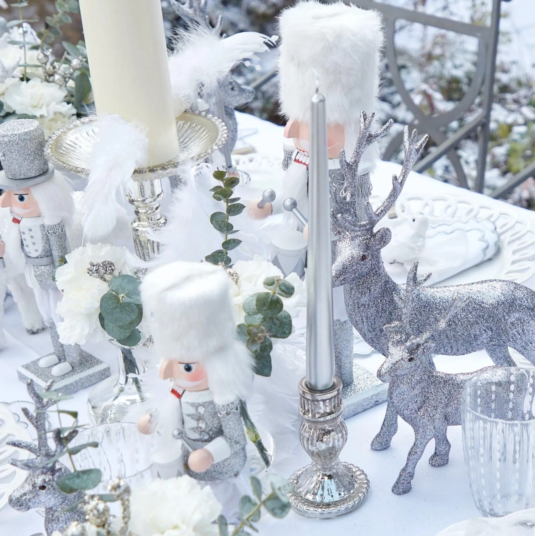 Online Mrs. Alice Silver Candles (Set Of 8)