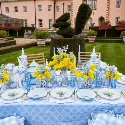 Hot Mrs. Alice Sky Blue Linen Tulip Napkins (Set Of 4)