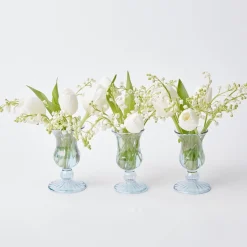 Outlet Mrs. Alice Small Blue Fluted Vase (Set Of 3)