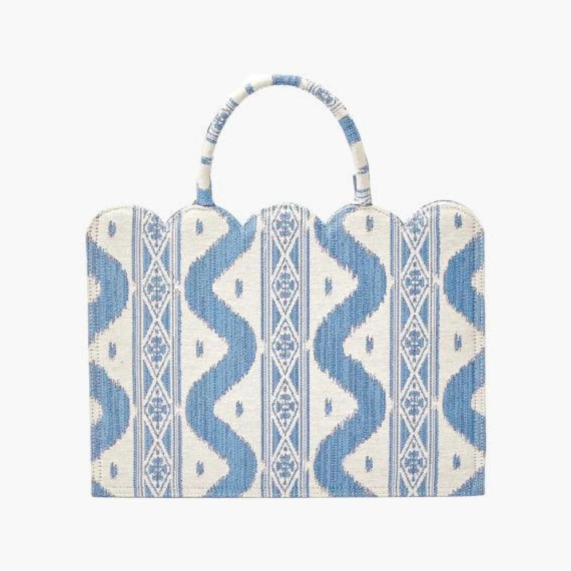 Sale Mrs. Alice Small Tote Bag (Blue Ikat)