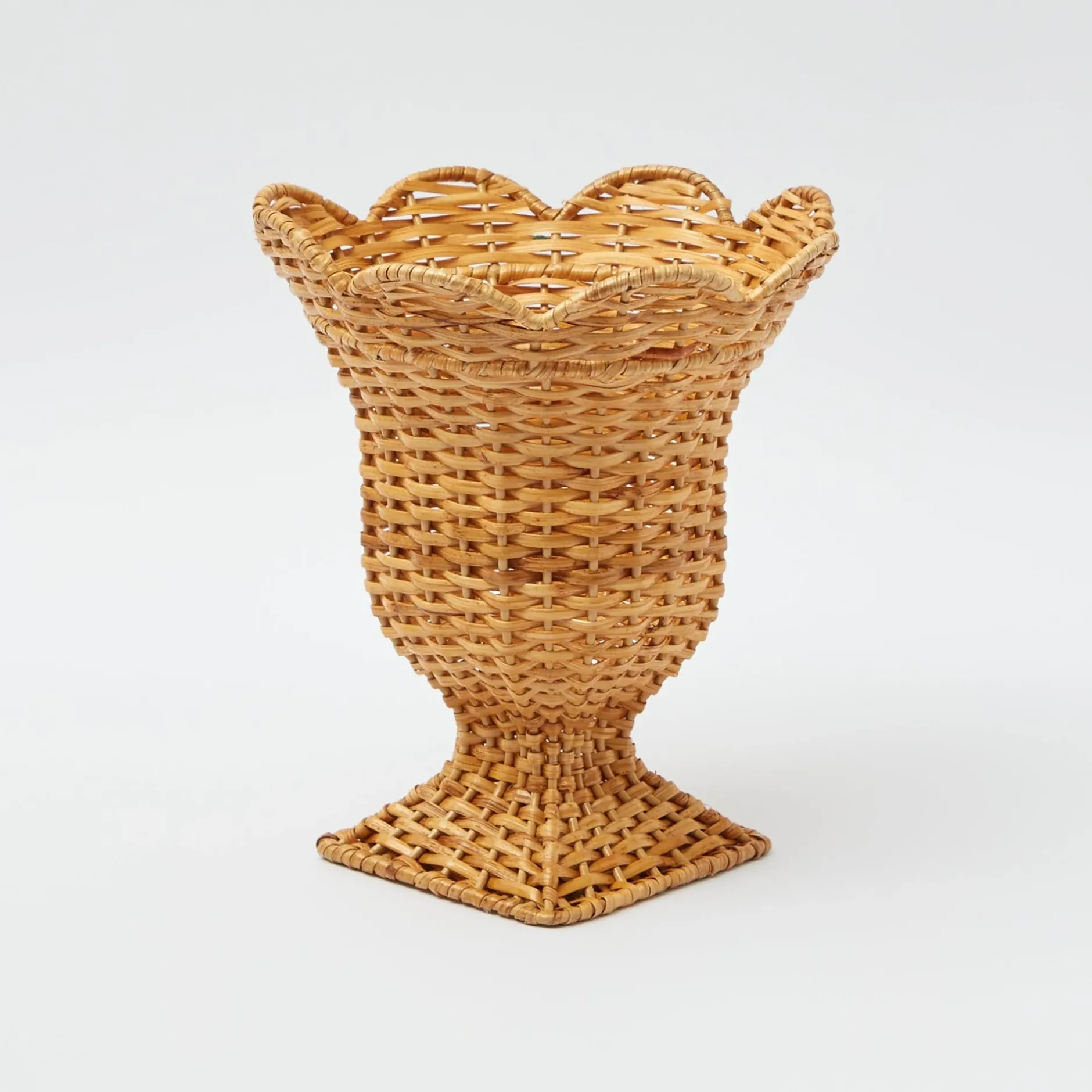 Clearance Mrs. Alice Small Natural Rattan Urn Vase