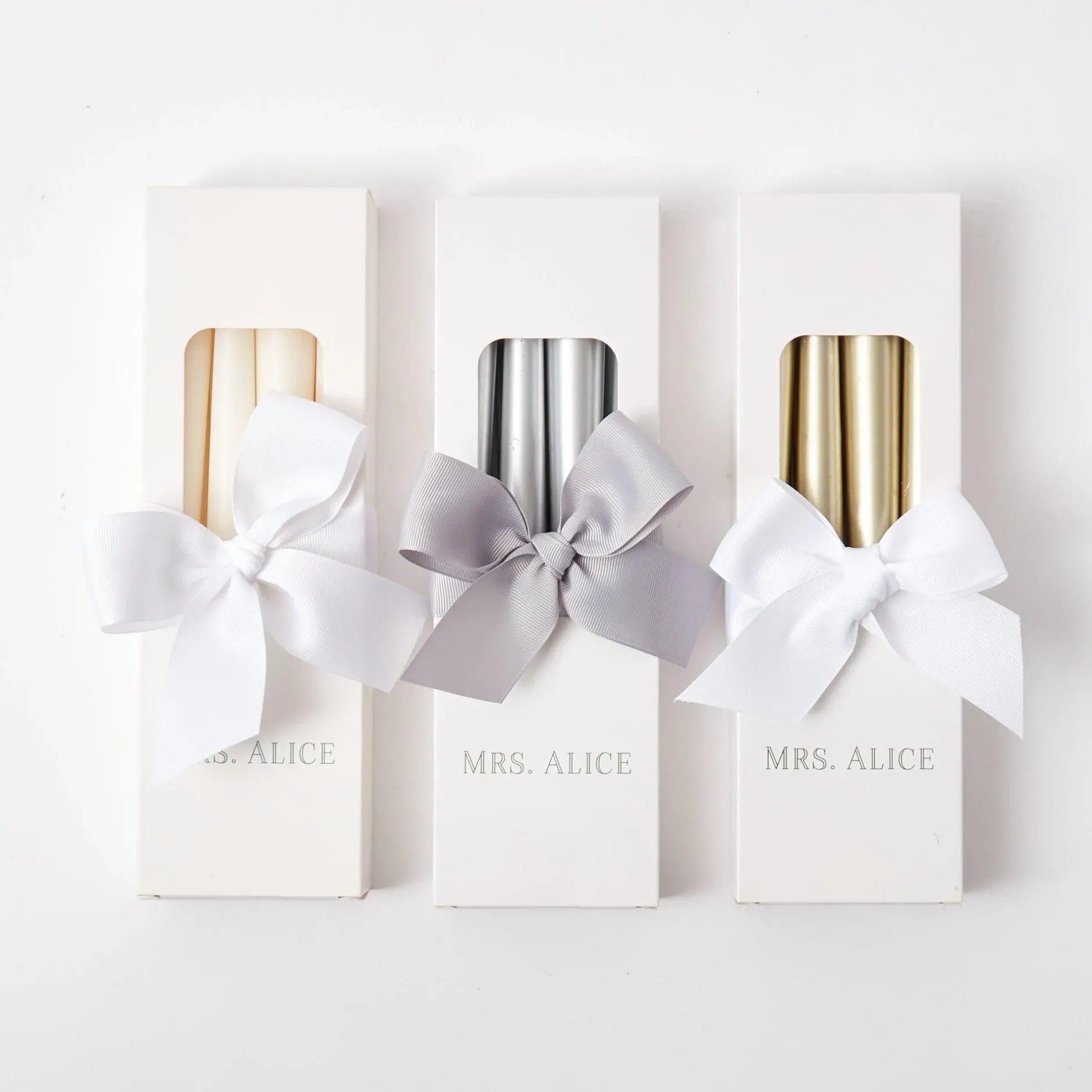 Online Mrs. Alice Snow White Candles (Set Of 8)