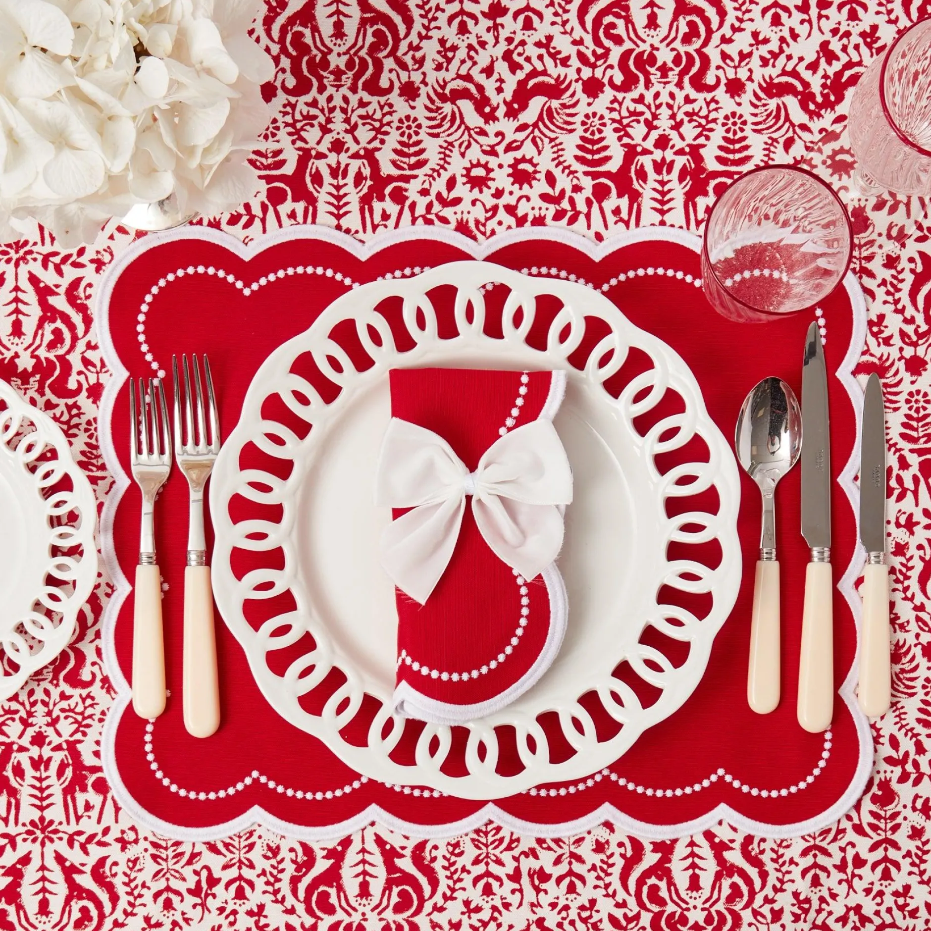 New Mrs. Alice Snow White Velvet Napkin Bows (Set Of 4)