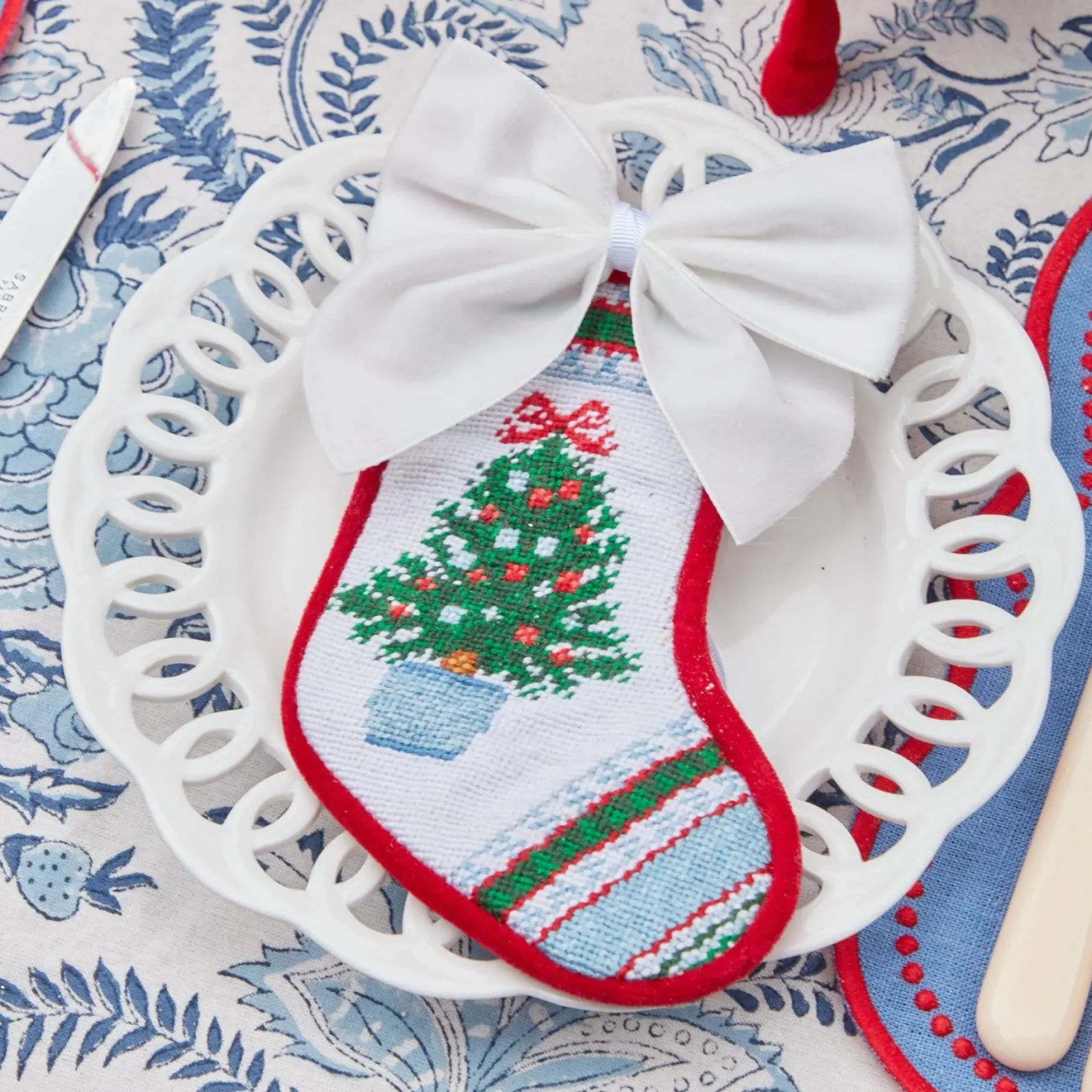 New Mrs. Alice Snow White Velvet Napkin Bows (Set Of 4)