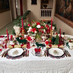 Hot Mrs. Alice Snowflake Applique Tablecloth