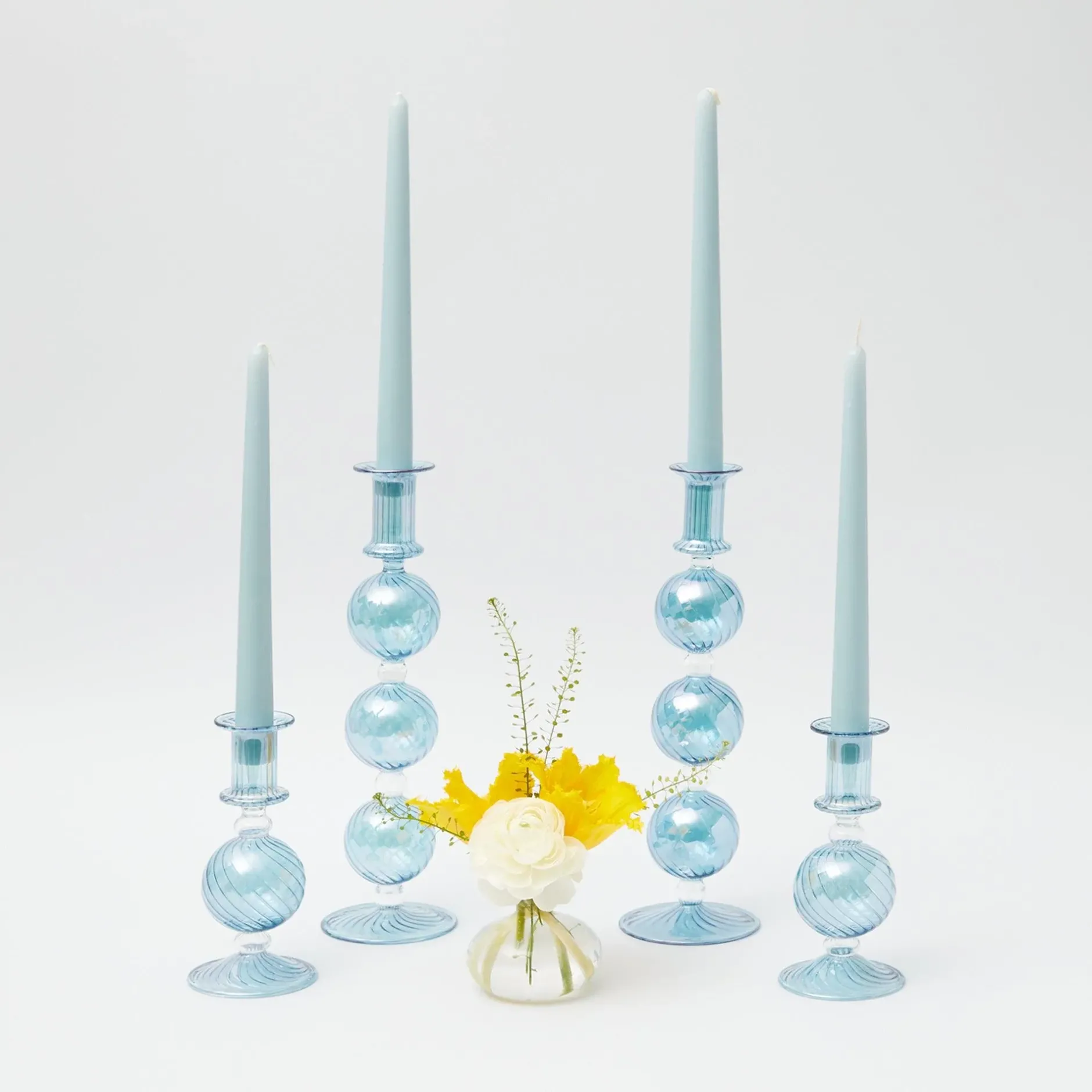 New Mrs. Alice Soft Blue Candles (Set Of 8)
